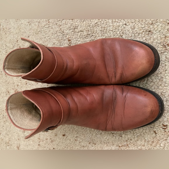 Hush Puppies Brown Leather Ankle Boots Size 6 - Picture 3 of 8